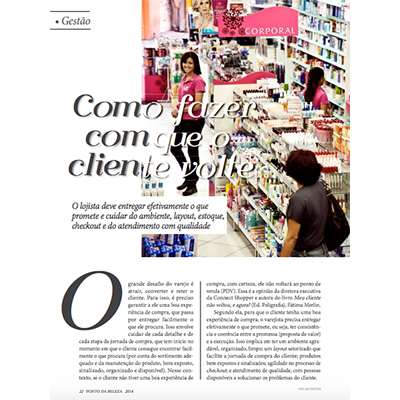 foto: Meu Cliente Não Voltou na revista EBC Cosméticos